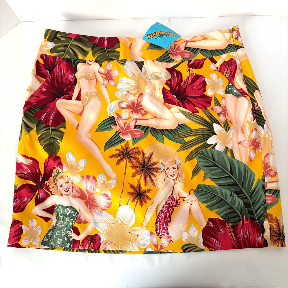 Loudmouth Ladies NWT Waikiki Classic Golf Skort Tropical Pinup Size 4